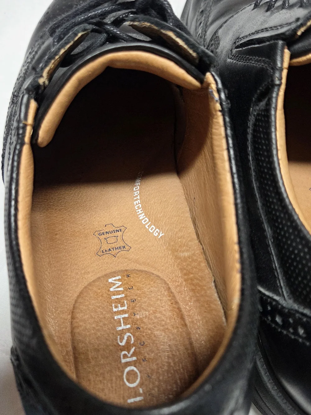Florsheim Black Leather Wingtip Derby Dress Shoes